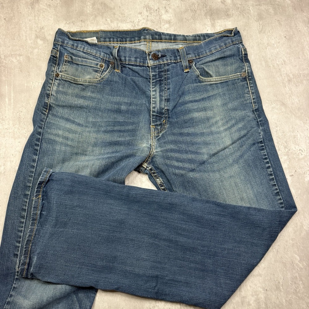 Levi's 527 Jeans Mens 36x30 Blue Slim Bootcut Whiskered Dark Wash Denim Cowboy